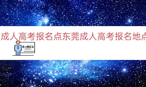 东莞成人高考报名点（东莞成人高考报名地点指南）