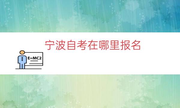 宁波自考在哪里报名（宁波成人自考报名入口官网）